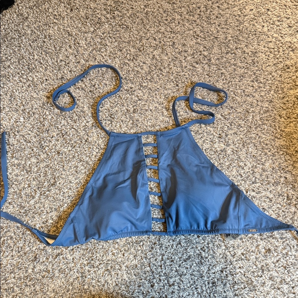 Blue Women's Halter Swim Top